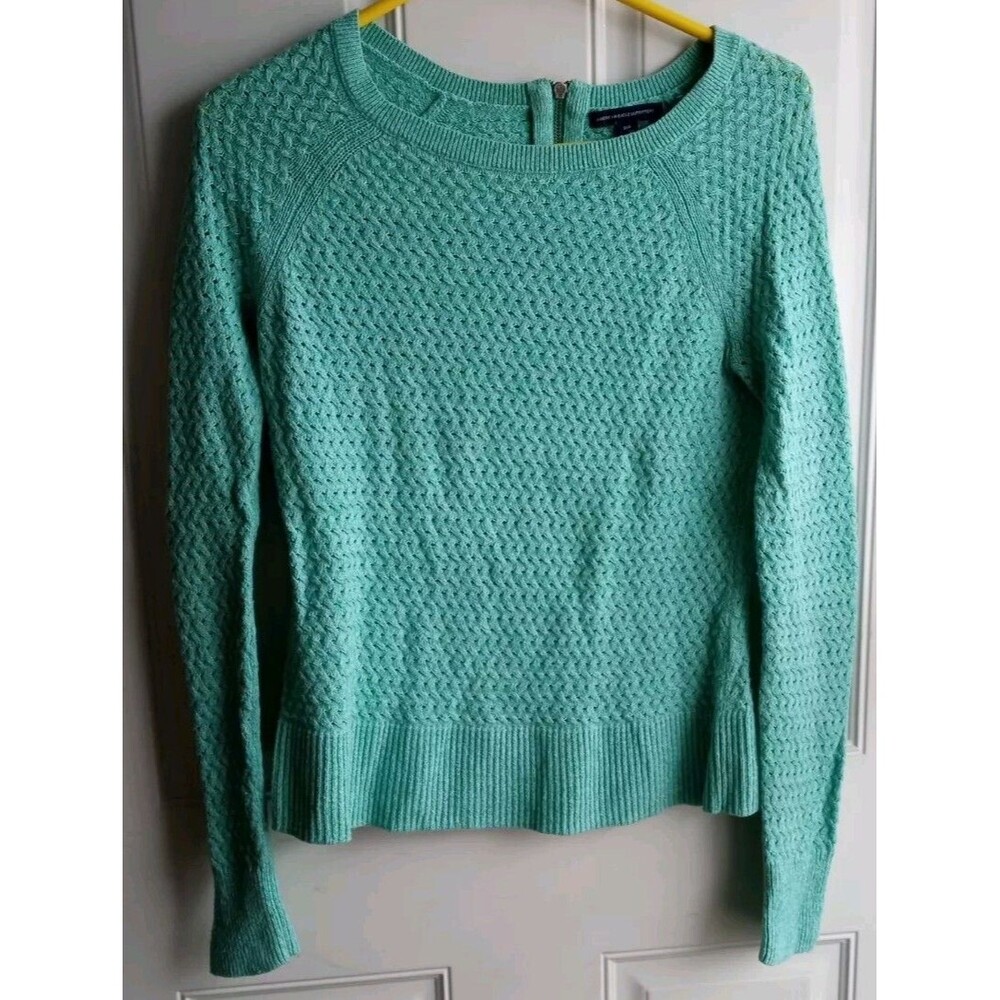 American Eagle Outfitters Long Sleeve Women's Loose Knit Blouse (Small) (Green)